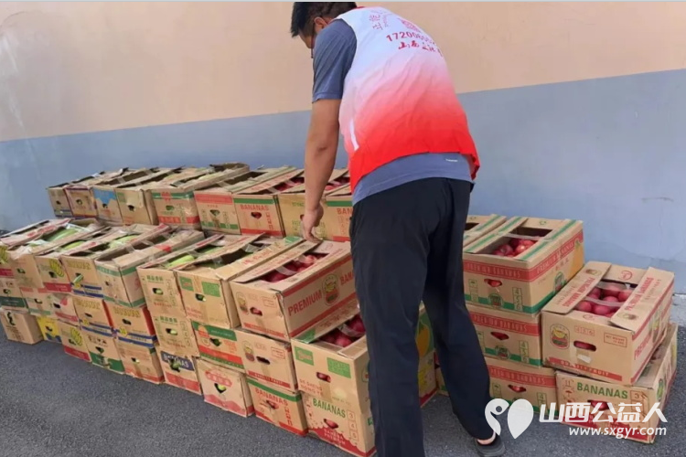 长治正能量公益协会志愿者团队一队志愿者吴霞来到长治市潞州区大辛庄镇陈村，为村里七十岁老人发放西红柿每人一箱，发放了70余箱，价值五千元 - 第3张