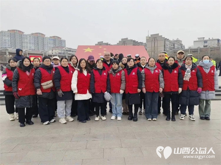 小事聚大爱文明润临汾 临汾市文明交通志愿者协会和临汾市公安局交警支队直属一大队及阳光社区开展文明实践活动 - 第1张