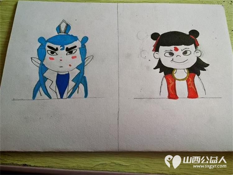 文水县爱心帮扶志愿者协会2月3日组织的返乡志愿者走进岳村学校继续开展公益画画课啦 - 第8张