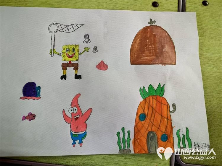 文水县爱心帮扶志愿者协会组织的返乡志愿者2月5日继续走进岳村学校开展公益画画课一笔一画绘出童心一言一行传递温暖 - 第6张