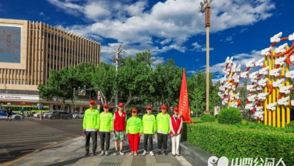 山西临汾先锋岗7月15日至7月19日，圆满完成第四周的常态化文明交通劝导活动