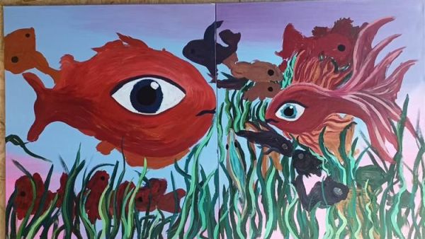 太原市灵星社区服务中心九岁的爱宝个人画展有适宜的土壤阳光温度水分每一颗种子都可以开花